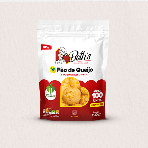 Pão De Queijo - Brazilian Cheese Bread (Approx. 100 Units) - Cocktail Size